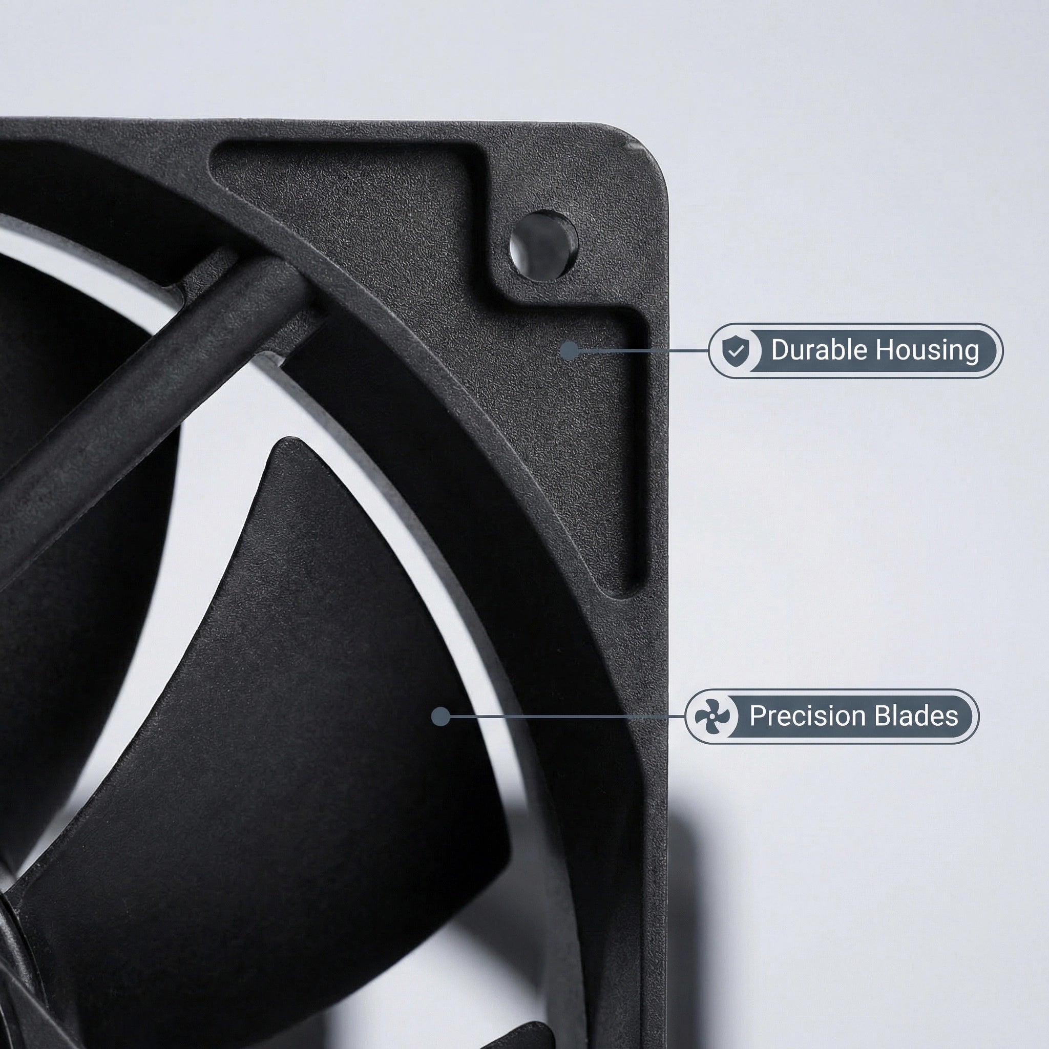 SXDOOL 120mm DC Cooling Fan, 12025 12V 0.18A 2200RPM 79CFM, Dual Ball Bearing Ultra-Quiet Fan for PC & Industrial Chassis