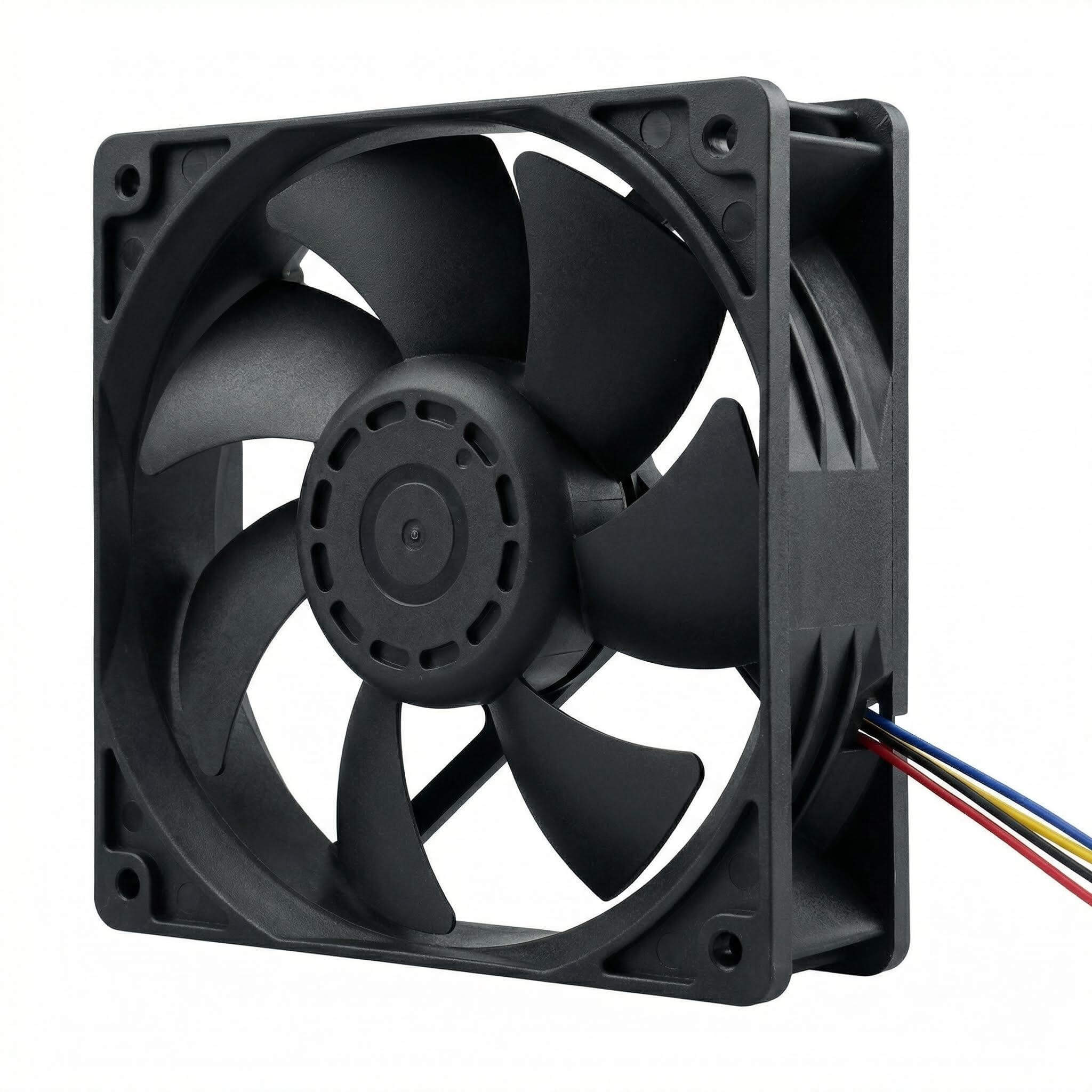 SXDOOL 120mm 24V DC Fan, 12038 0.80A 4000RPM 188CFM High Static Pressure, Dual Ball Bearing PWM Intelligent Speed Control Industrial Cooling Fan