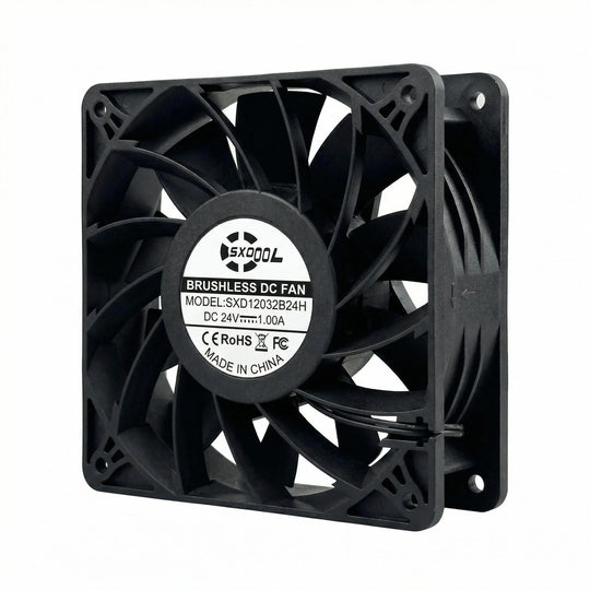 Ventilador SXDOOL de 120 mm y 24 V CC, 12038, 1,00 A, 4500 RPM, 200 CFM, alto flujo de aire, con doble rodamiento de bolas, de grado industrial, para fuentes de alimentación y armarios.