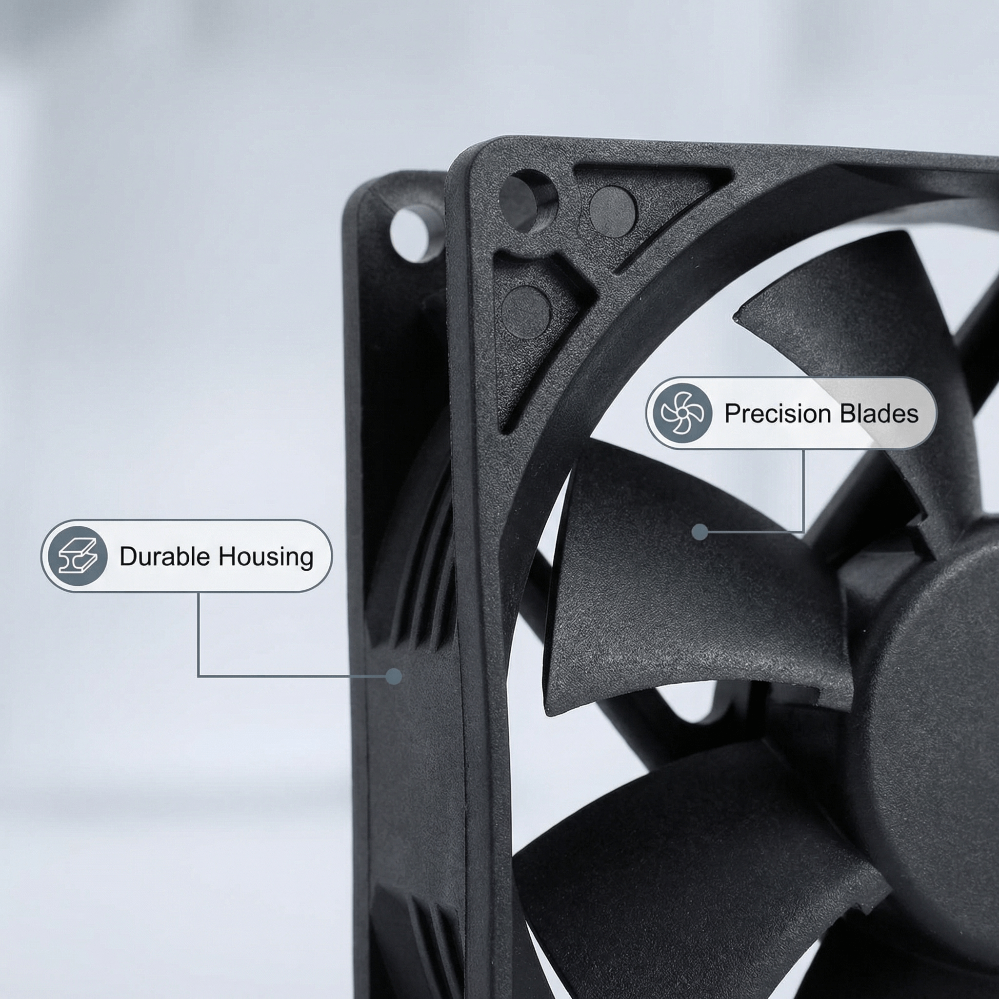 SXDOOL 92×92×38mm DC 12V High-Speed Cooling Fan — 4600 RPM | 103 CFM | Dual Ball Bearing (OEM)