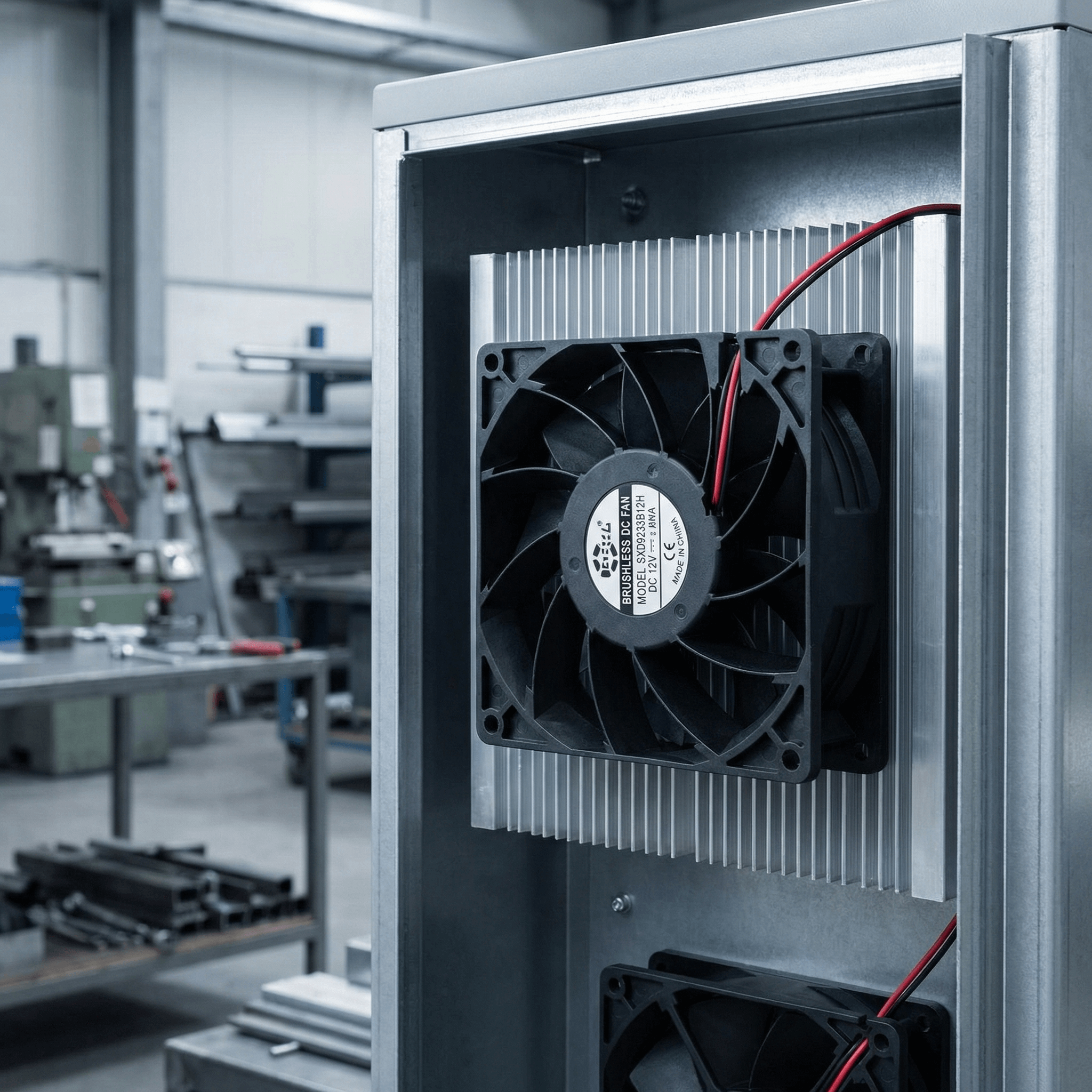 SXDOOL 92×92×38mm DC 12V High-Speed Cooling Fan — 4600 RPM | 103 CFM | Dual Ball Bearing (OEM)