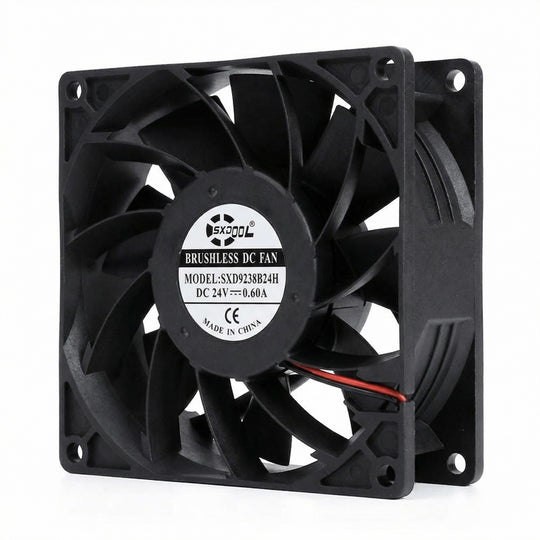 Ventilador axial de alta velocidad SXDOOL de 92 × 92 × 38 mm, 24 V CC, 3400 RPM, 92 CFM, con doble rodamiento de bolas