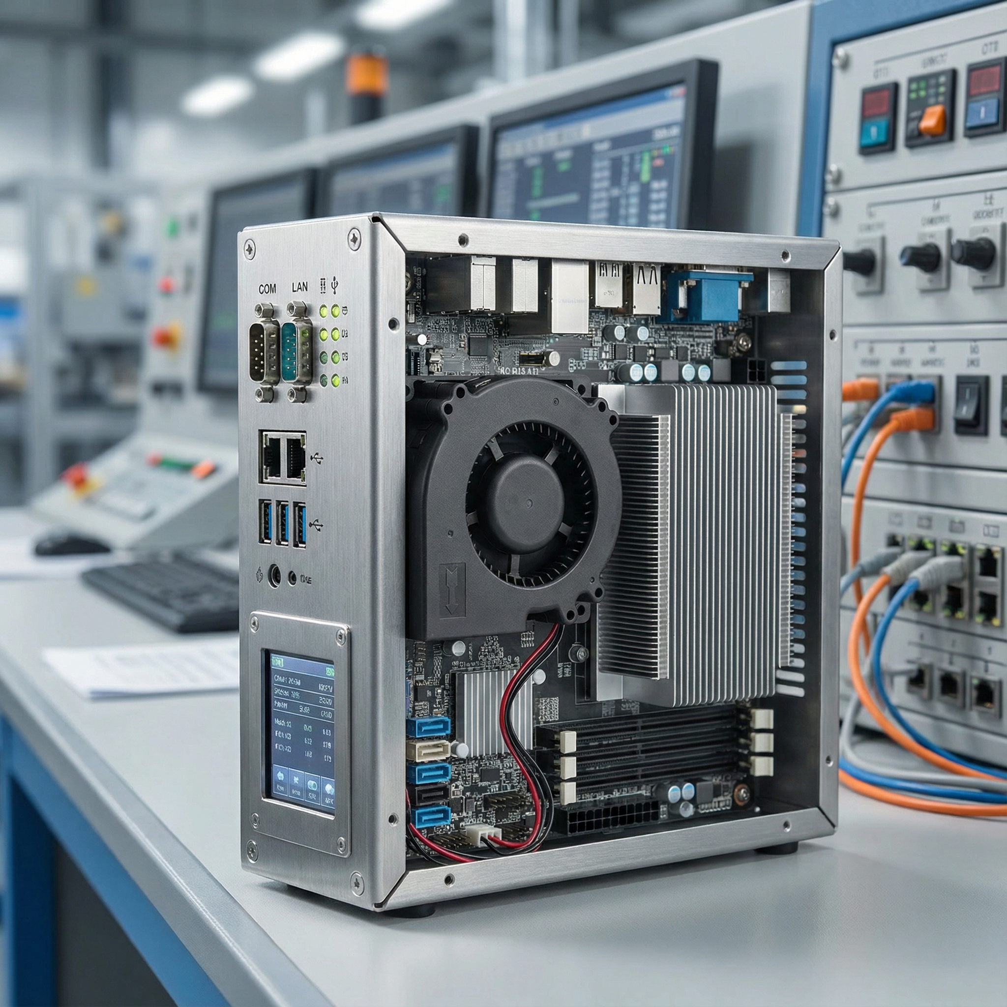 sxdool 12V DC Centrifugal Blower Fan 120x120x32mm - 30.8 CFM, 2500 RPM, Dual Ball Bearing, for Inverter, Server, and Cabinet Cooling