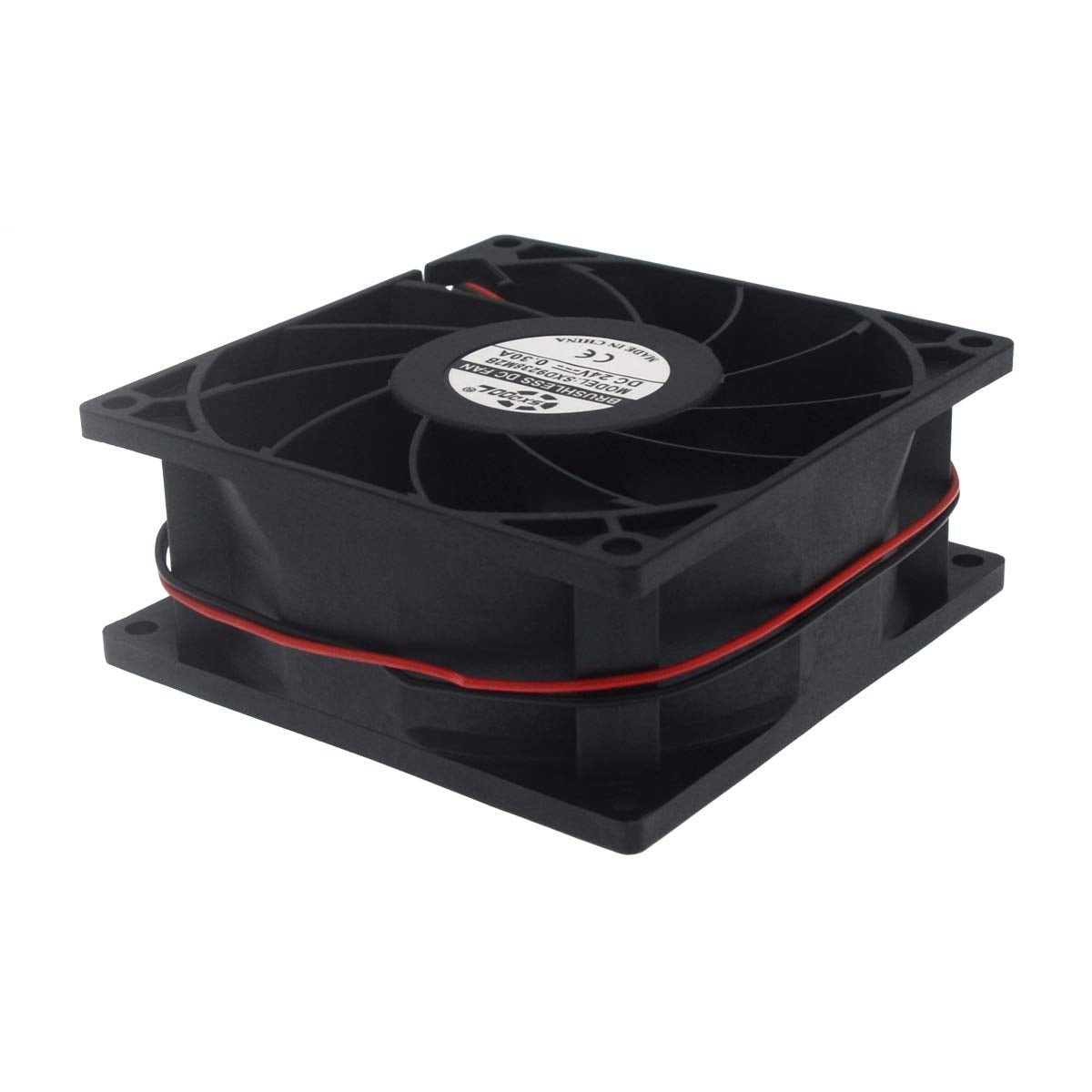 SXDOOL 92×92×38mm DC 24V High-Speed Axial Cooling Fan — 3400RPM, 92CFM, Dual Ball Bearing