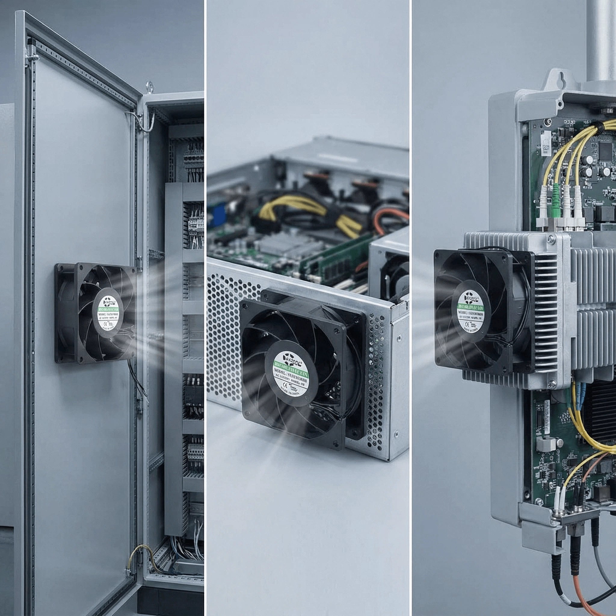 SXDOOL 8038 80 mm x 80 mm x 38 mm EC-Axiallüfter, bürstenlos, Hochgeschwindigkeits-Luftstromlüfter, AC 110 V, 115 V, 120 V, 220 V, 240 V