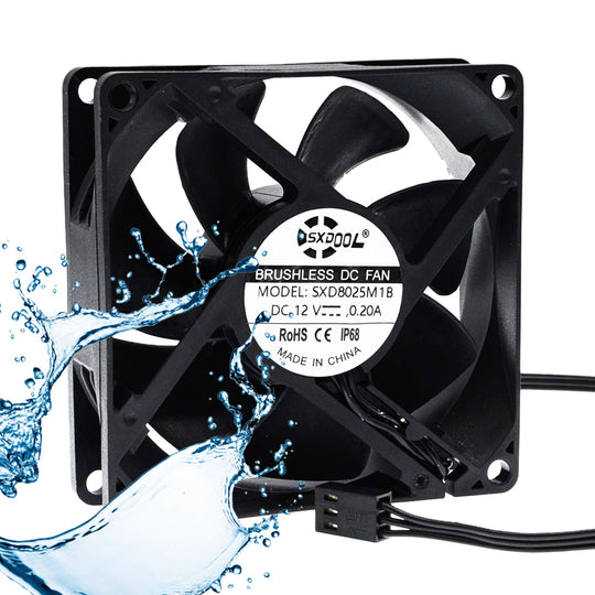 80x80x25mm 80mm 8025 DC Cooling Fan Series | 5V 12V 24V 48V | Dual Ball Bearing