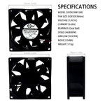 Ventilador de alta velocidad SXDOOL de 92 × 92 × 38 mm, 12 V CC — 4600 RPM | 103 CFM | Rodamiento de bolas doble (OEM) - DC Axial Fan by SXDOOL