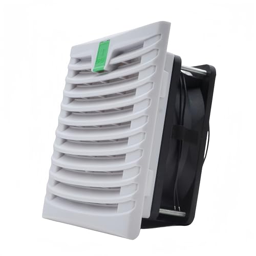 SXDOOL #803 White 150x150mm Enclosure Filter Fan Kit, 115V/230V - Enclosure Filter Fan Kit by SXDOOL
