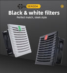 SXDOOL #803 White 150x150mm Enclosure Filter Fan Kit, 115V/230V - Enclosure Filter Fan Kit by SXDOOL