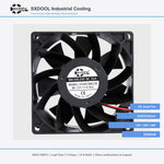 92x92x38mm 92mm 9238 DC Cooling Fan Series | 12V 24V 48V | Dual Ball Bearing - DC Axial Fan by SXDOOL