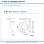 40x40x10mm 40mm 4010 DC Cooling Fan Series | 5V 12V 24V | Dual Ball Bearing - DC Axial Fan by SXDOOL