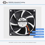 80x80x20mm 80mm 8020 DC Cooling Fan Series | 12V 24V 48V | Dual Ball Bearing - DC Axial Fan by SXDOOL