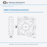 92x92x28mm 92mm 9228 DC Cooling Fan Series | 12V 24V 48V | Dual Ball Bearing - DC Axial Fan by SXDOOL