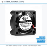 25x25x10mm 25mm 2510 DC Cooling Fan Series | 5V 12V | Dual Ball Bearing - DC Axial Fan by SXDOOL
