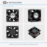 80x80x38mm 80mm 8038 DC Cooling Fan Series | 12V 24V 48V | Dual Ball Bearing - DC Axial Fan by SXDOOL