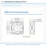 40x40x15mm 40mm 4015 DC Cooling Fan Series | 5V 12V 24V | Dual Ball Bearing - DC Axial Fan by SXDOOL