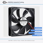 120x120x25mm 120mm 12025 DC Cooling Fan Series | 5V 12V 24V 48V | Dual Ball Bearing - DC Axial Fan by SXDOOL
