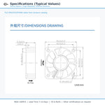 50x50x15mm 50mm 5015 DC Cooling Fan Series | 5V 12V 24V | Dual Ball Bearing