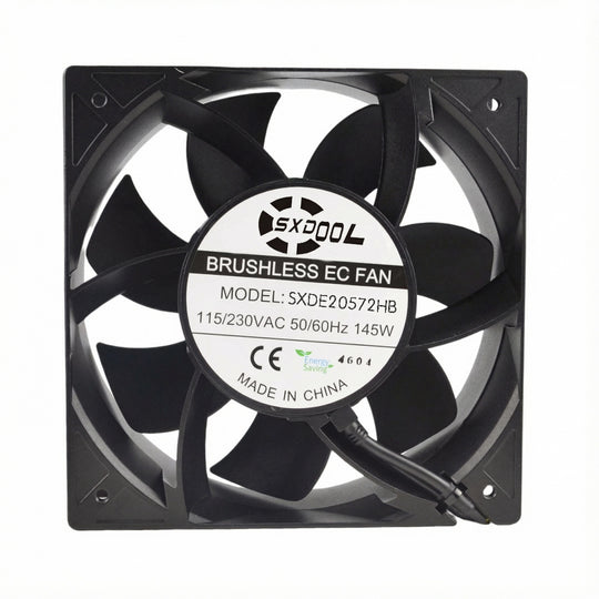SXDOOL SXDE20572HB 205x205x72mm 115V/230V EC Axial Fan Dual Ball Bearing