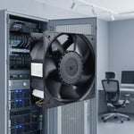 Ventilador EC SXDE20572HB de 205 mm - 205 x 205 x 72 mm, 115 V/230 V, 963 CFM, 3600 RPM con control PWM para armarios industriales, torres de carga y racks de servidores | Fábrica de fuentes de alta eficiencia