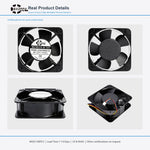 150x150x50mm 150mm 15050 DC Cooling Fan Series | 12V 24V 48V 60V | Dual Ball Bearing - DC Axial Fan by SXDOOL
