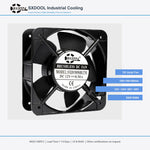 150x150x50mm 150mm 15050 DC Cooling Fan Series | 12V 24V 48V 60V | Dual Ball Bearing - DC Axial Fan by SXDOOL