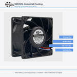 80x80x38mm 80mm 8038 DC Cooling Fan Series | 12V 24V 48V | High Speed Dual Ball Bearing - DC Axial Fan by SXDOOL
