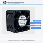 60x60x38mm 60mm 6038 DC Cooling Fan Series | 12V 24V 48V | High Speed Dual Ball Bearing - DC Axial Fan by SXDOOL