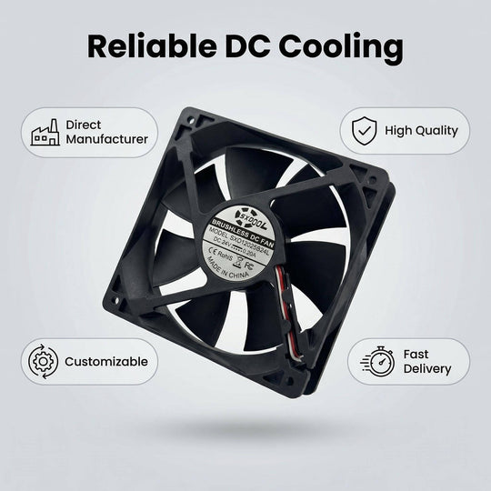 Ventilador SXDOOL de 120 mm y 24 V CC, 12025, 0,20 A, 2200 RPM, 79 CFM, con doble rodamiento de bolas, tubo de cobre y señal de alarma RD, sin escobillas de grado industrial. 