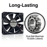 SXDOOL 12025 24V DC Axial Fan 79CFM Dual Ball Bearing - DC Axial Fan by SXDOOL