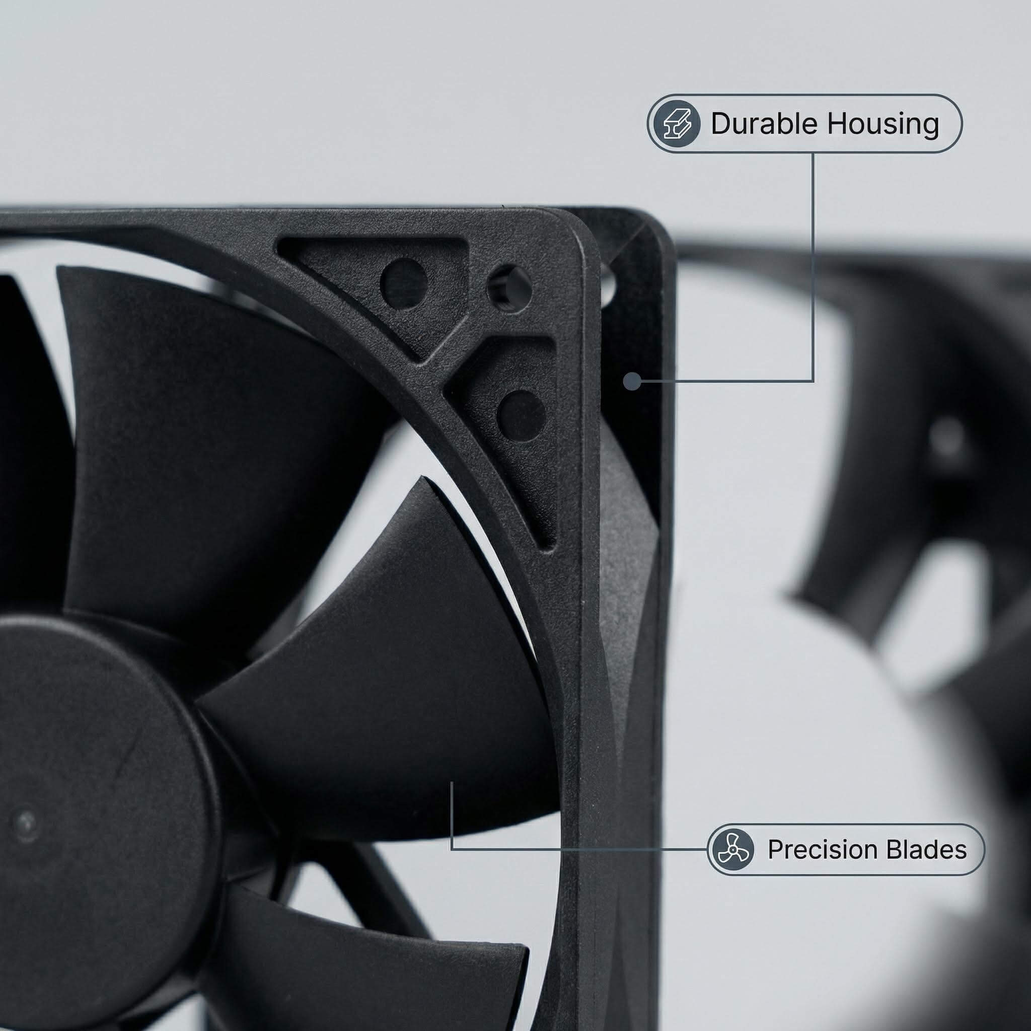 SXDOOL 120mm 12V DC Fan, 12025 0.50A 3500RPM 80.5CFM High Airflow, Dual Ball Bearing 4-Pin PWM Intelligent Speed Control PC & Server Cooling Fan