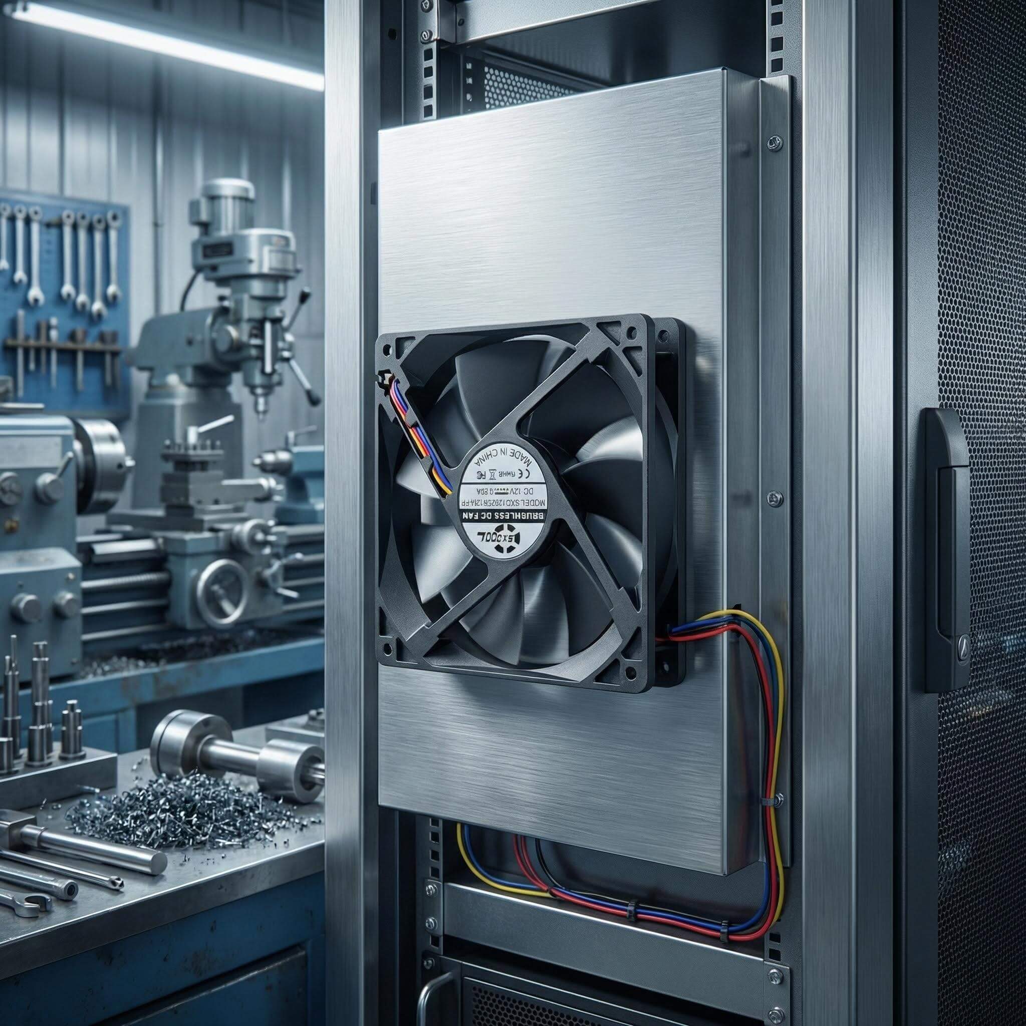 SXDOOL 120mm 12V DC Fan, 12025 0.50A 3500RPM 80.5CFM High Airflow, Dual Ball Bearing 4-Pin PWM Intelligent Speed Control PC & Server Cooling Fan