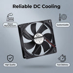 Ventilador de CC SXDOOL de 120 mm, 12025, 12 V, 0,18 A, 2200 RPM, 79 CFM, ultrasilencioso con doble rodamiento de bolas para PC y chasis industriales.  - DC Axial Fan by SXDOOL