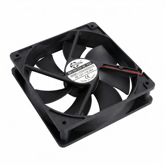 Ventilador de CC SXDOOL de 120 mm, 12025, 12 V, 0,18 A, 2200 RPM, 79 CFM, ultrasilencioso con doble rodamiento de bolas para PC y chasis industriales. 