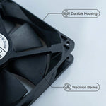 SXDOOL 12025 24V DC Axial Fan 94CFM Dual Ball Bearing - DC Axial Fan by SXDOOL