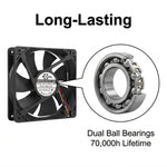 SXDOOL 12025 24V DC Axial Fan 94CFM Dual Ball Bearing - DC Axial Fan by SXDOOL