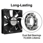 SXDOOL 12025 24V DC Axial Fan 135.5CFM Dual Ball Bearing - DC Axial Fan by SXDOOL