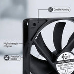 SXDOOL 120x120x25mm 24V DC Axial Fan 79CFM Dual Ball Bearing - DC Axial Fan by SXDOOL