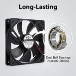SXDOOL 120x120x25mm 24V DC Axial Fan 79CFM Dual Ball Bearing - DC Axial Fan by SXDOOL