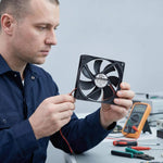 SXDOOL 120x120x25mm 24V DC Axial Fan 79CFM Dual Ball Bearing - DC Axial Fan by SXDOOL