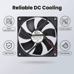 SXDOOL 120x120x25mm 24V DC Axial Fan 79CFM Dual Ball Bearing - DC Axial Fan by SXDOOL