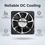 Ventilador de refrigeración de alto flujo de aire SXDOOL de 120 × 120 × 38 mm, 12 V CC, 3000 RPM, 118 CFM, doble rodamiento de bolas, 3 pines - DC Axial Fan by SXDOOL