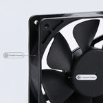 Ventilador de refrigeración de alto flujo de aire SXDOOL de 120 × 120 × 38 mm, 12 V CC, 3000 RPM, 118 CFM, doble rodamiento de bolas, 3 pines - DC Axial Fan by SXDOOL