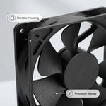 Ventilador de refrigeración de alto flujo de aire SXDOOL de 120 × 120 × 38 mm, 24 V CC, 4000 RPM, 160 CFM, doble rodamiento de bolas, señal FG - DC Axial Fan by SXDOOL