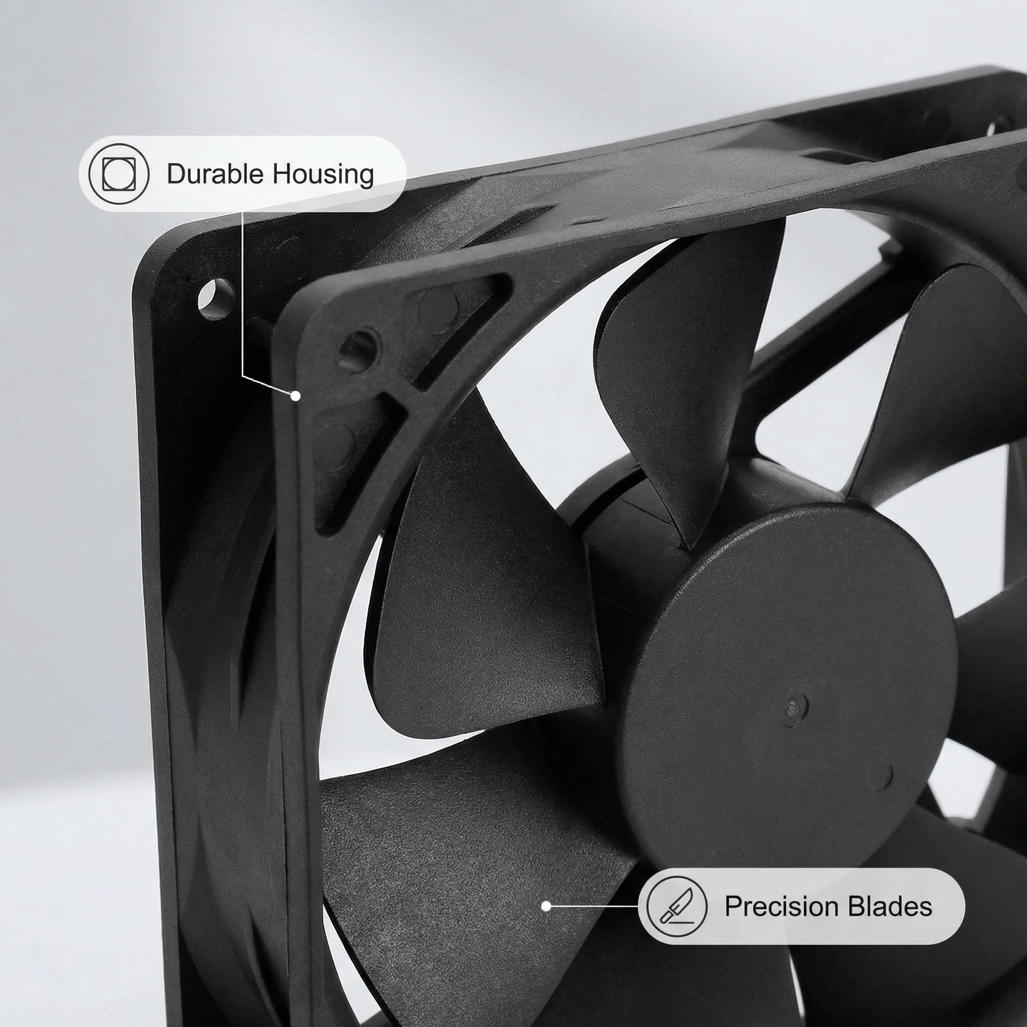 SXDOOL 120-mm-Lüfter, 24 V, 0,50 A, 160 CFM, Hochgeschwindigkeits-Lüfter, 120 mm x 120 mm x 38 mm, Kugellager