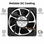 Ventilador de refrigeración de alto flujo de aire SXDOOL de 120 × 120 × 38 mm, 24 V CC, 4000 RPM, 160 CFM, doble rodamiento de bolas, señal FG - DC Axial Fan by SXDOOL