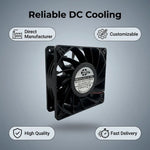 Ventilador SXDOOL de 120 mm y 24 V CC, 12038, 1,00 A, 4500 RPM, 200 CFM, alto flujo de aire, con doble rodamiento de bolas, de grado industrial, para fuentes de alimentación y armarios.  - DC Axial Fan by SXDOOL