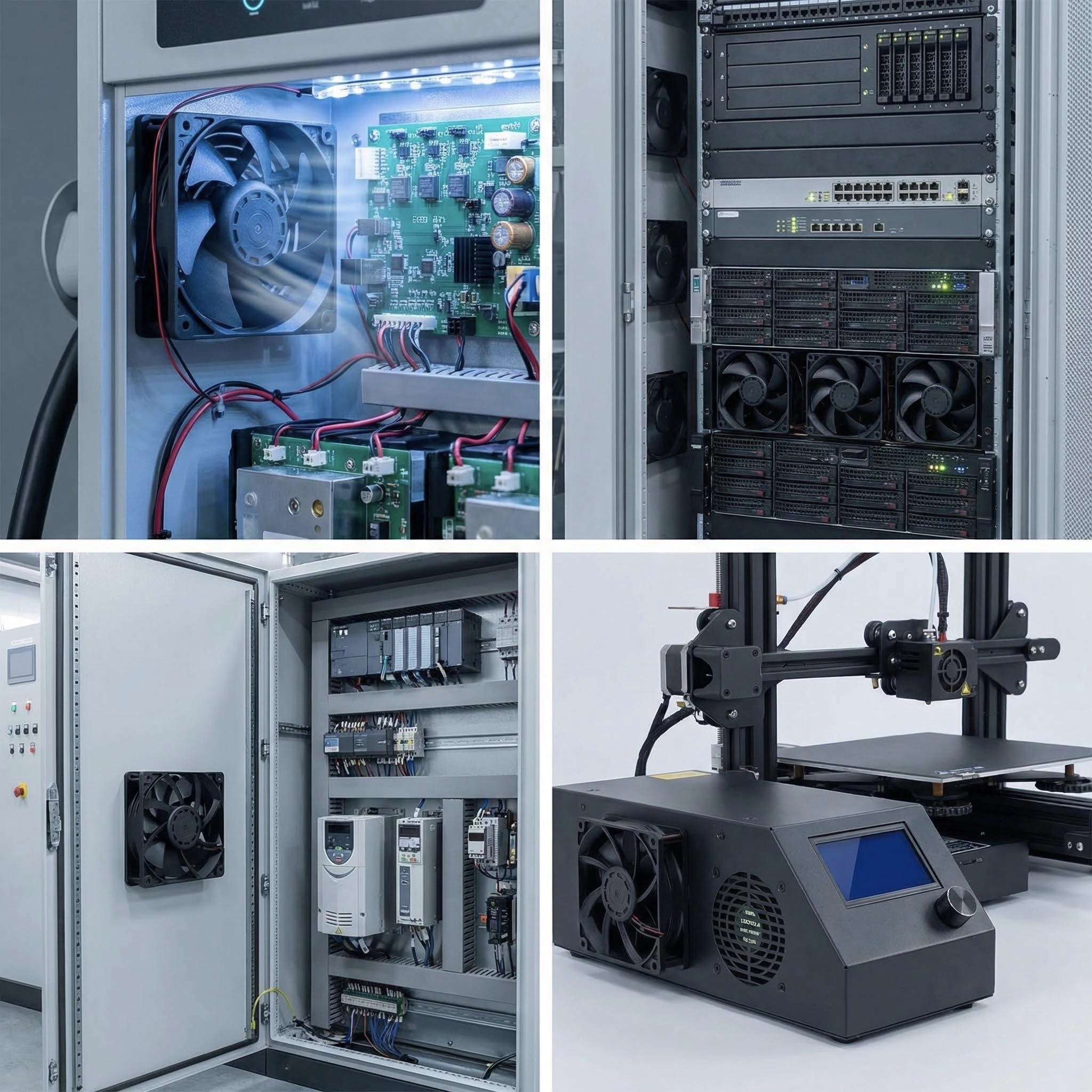 SXDOOL 120mm 48V DC Fan, 12038 0.30A 3100RPM 126CFM High Airflow, Dual Ball Bearing Heavy-Duty Cooling Fan for Telecom & Server Cabinets