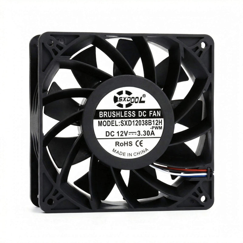 SXDOOL 12038 12V DC Axial Fan 215CFM Dual Ball Bearing - DC Axial Fan by SXDOOL