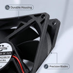 Ventilador de CC SXDOOL de 92 mm, 92 x 92 x 25 mm, 0,30 A, 3000 RPM, 59,6 CFM, con rodamiento de bolas doble de alta presión estática para estaciones de trabajo y equipos industriales.  - DC Axial Fan by SXDOOL